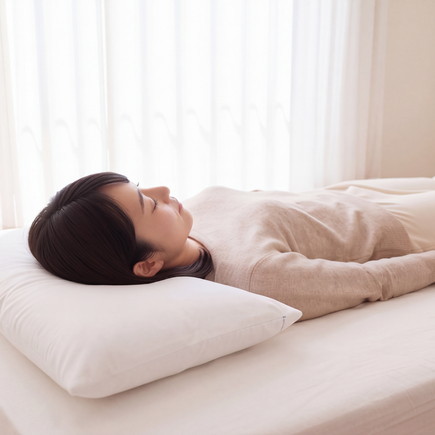 雲にのる夢枕で本を読む女性